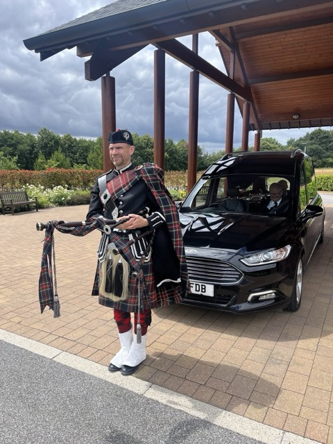 yorkshire funeral bagpiper
