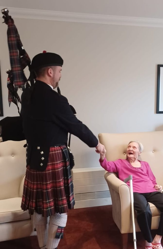 Leeds Care Home Bagpiper