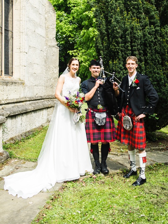 wedding bagpiper hire